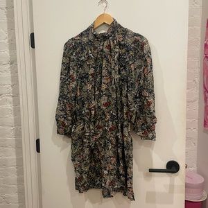 Zadig & Voltaire Rivali Soft British Flowers High Neck Belted Dress